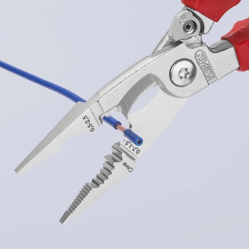 Knipex Alicate multifunción para instaladores con mangos bicomponentes aislados 200 mm