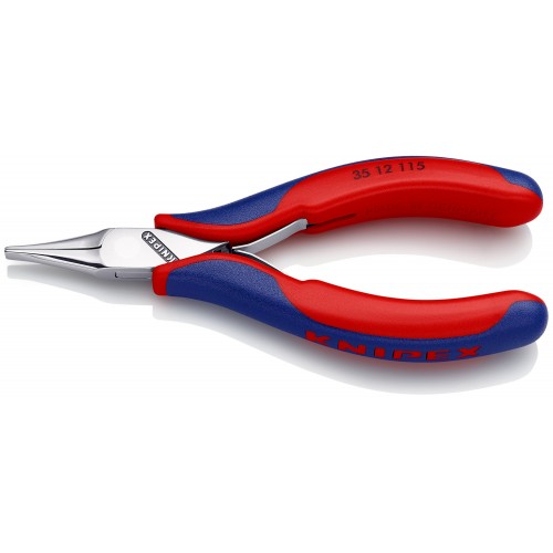 Knipex Alicate de montaje para electrónica, bocas planas 115 mm