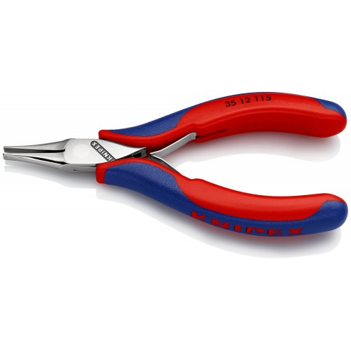 Knipex Alicate de montaje para electrónica, bocas planas 115 mm