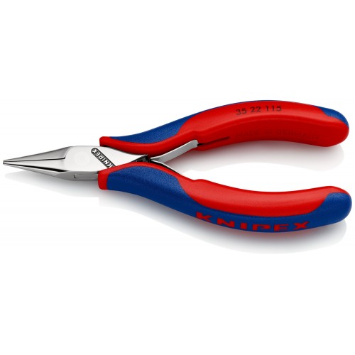 Knipex Alicate de montaje para electrónica, bocas semiredondas 115 mm