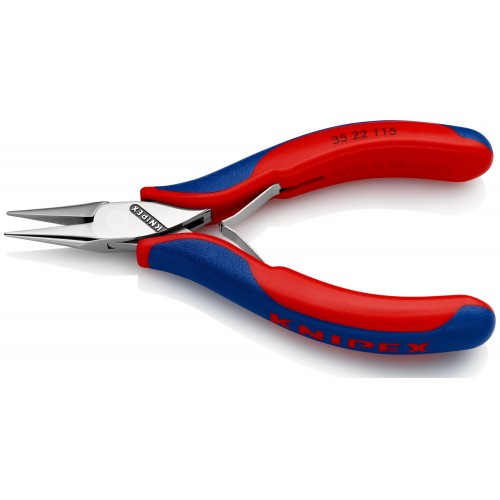 Knipex Alicate de montaje para electrónica, bocas semiredondas 115 mm