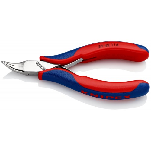 Knipex Alicate de montaje para electrónica, bocas 45º semiredondas 115 mm