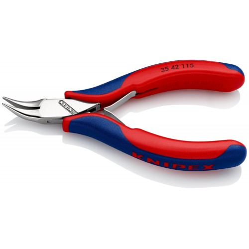 Knipex Alicate de montaje para electrónica, bocas 45º semiredondas 115 mm