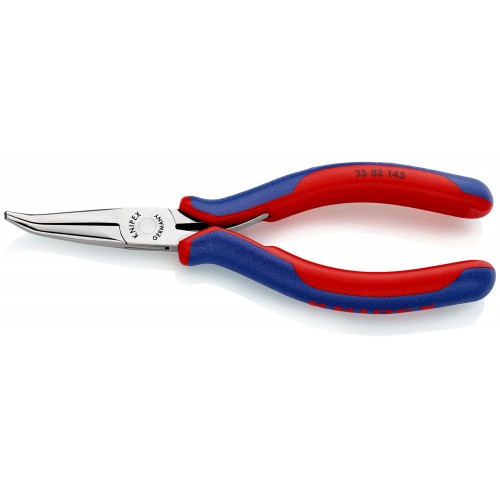 Knipex Alicate de montaje para electrónica, bocas 45º semiredondas 145 mm