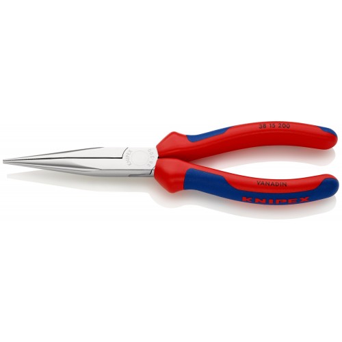 Knipex Alicate para mecánicos, bocas rectas semiredondas - con mangos bicomponentes 200 mm