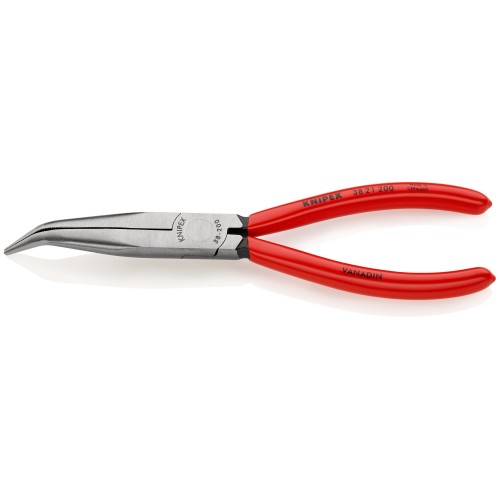 Knipex Alicate para mecánicos, bocas 40º semiredondas - con mangos recubiertos de plástico 200 mm