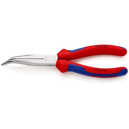 Knipex Alicate para mecánicos, bocas 40º semiredondas - con mangos bicomponentes 200 mm