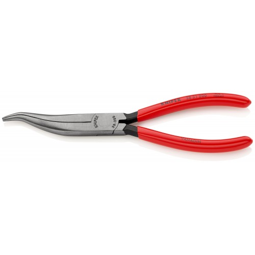 Knipex Alicate para mecánicos, bocas en forma de palomilla semiredondas - con mangos recubiertos de plástico 200 mm