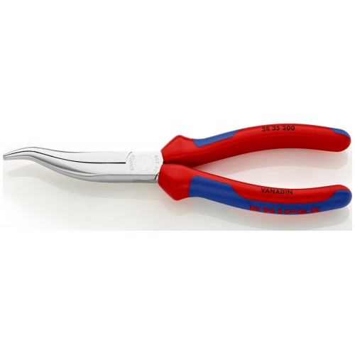 Knipex Alicate para mecánicos, bocas en forma de palomilla semiredondas - con mangos bicomponentes 200 mm