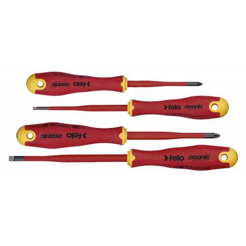 Felo Juego de Destornillador aislado ERGONIC E-Slim 4-pcs. SL/Z