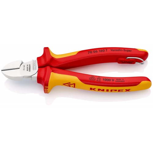 Knipex Alicate de corte diagonal aislados anticaída 160 mm