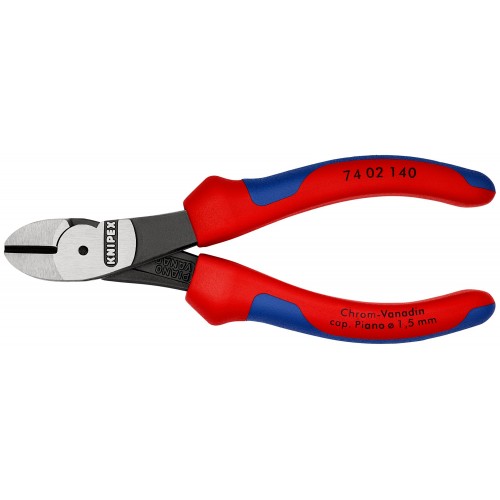 Knipex Alicate de corte diagonal de fuerza con mangos bicomponentes 140 mm