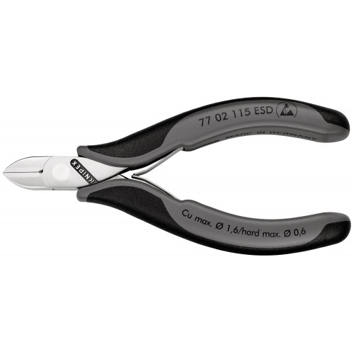 Knipex Alicate de corte diagonal para electrónica ESD 115 mm