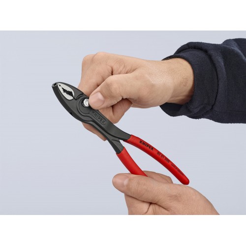 Knipex Alicate de agarre frontal TWINGRIP con mangos recubiertos de plástico 200 mm