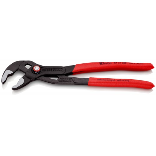 Knipex Tenaza pico loro COBRA® QuickSet -  con mangos recubiertos de plástico 250 mm