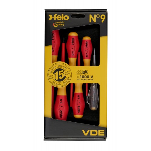 Felo Juego de destornilladores aislados Serie Nº 9 6-pcs. SL/PH