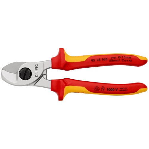 Knipex Alicate cortacables con mangos bicomponentes aislados 165 mm