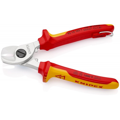 Knipex Alicate cortacables aislado anticaída 165 mm