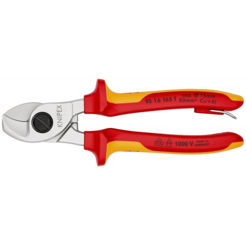 Knipex Alicate cortacables aislado anticaída 165 mm