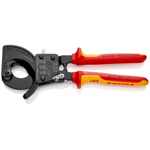 Knipex Cortacables de carraca con mangos bicomponentes aislados 250 mm