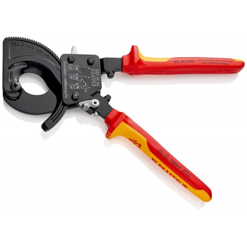 Knipex Cortacables de carraca con mangos bicomponentes aislados 250 mm