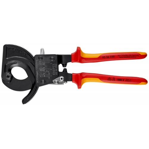 Knipex Cortacables de carraca con mangos bicomponentes aislados 250 mm