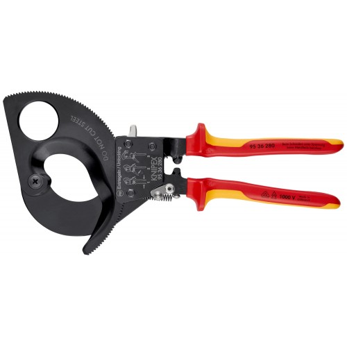 Knipex Cortacables de carraca con mangos bicomponentes aislados 280 mm