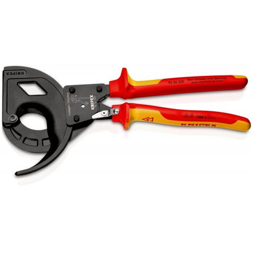 Knipex Cortacables de carraca con mangos bicomponentes aislados 320 mm