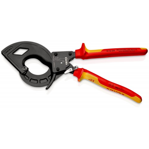 Knipex Cortacables de carraca con mangos bicomponentes aislados 320 mm