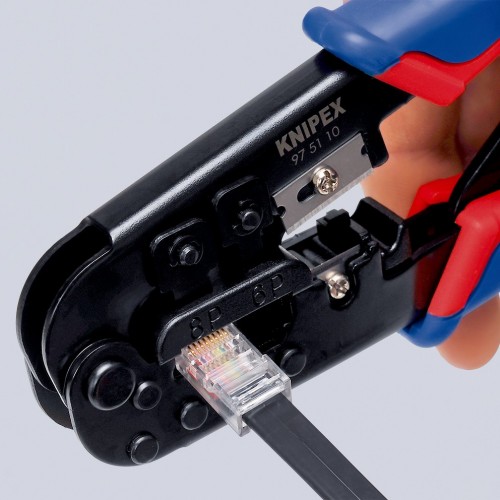 Knipex Crimpadora para terminales Western (RJ) 190 mm