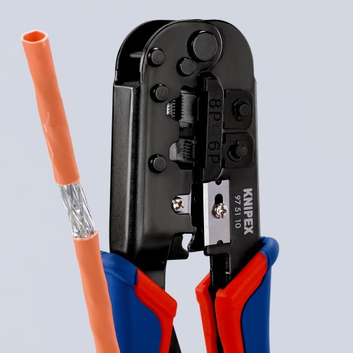 Knipex Crimpadora para terminales Western (RJ) 190 mm
