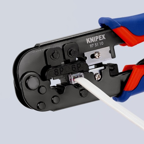 Knipex Crimpadora para terminales Western (RJ) 190 mm
