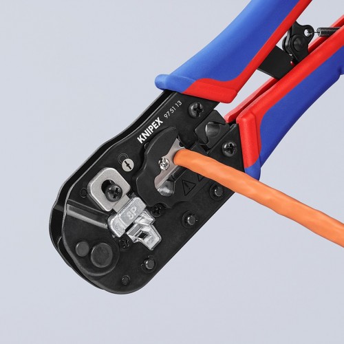 Knipex Crimpadora para terminales Western (RJ) 191 mm