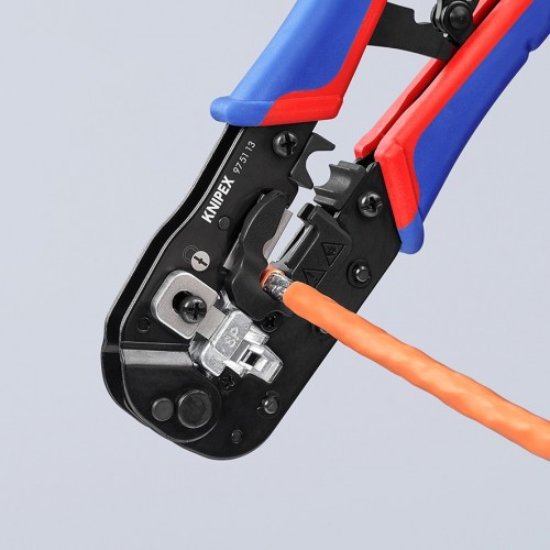 Knipex Crimpadora para terminales Western (RJ) 191 mm