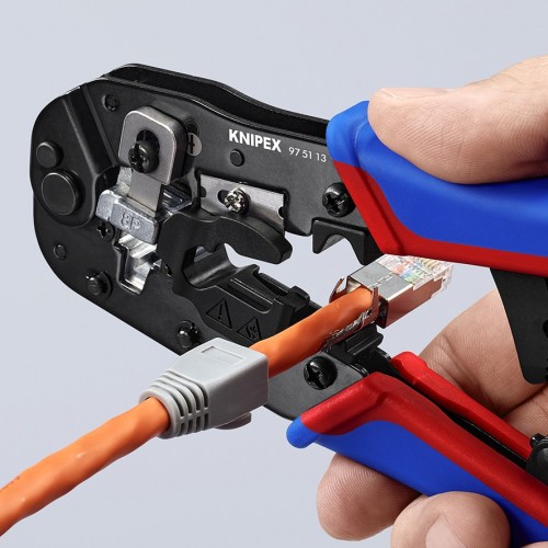 Knipex Crimpadora para terminales Western (RJ) 191 mm
