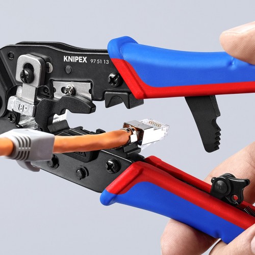 Knipex Crimpadora para terminales Western (RJ) 191 mm
