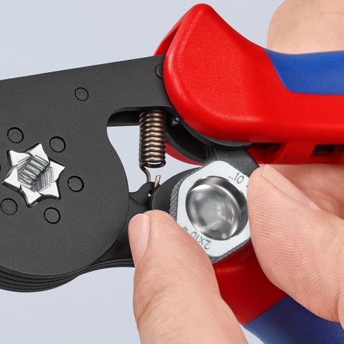 Knipex Crimpadora autoajustable para punteras huecas 180 mm