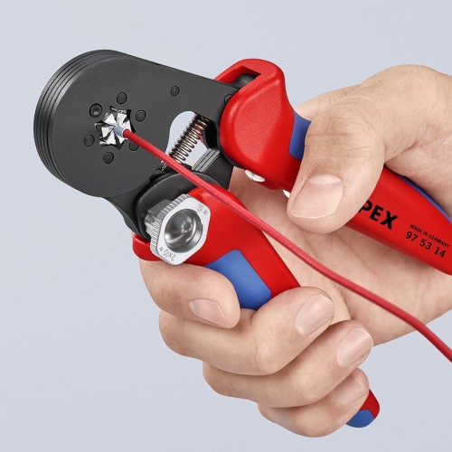 Knipex Crimpadora autoajustable para punteras huecas 180 mm