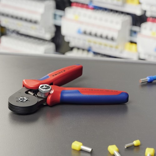 Knipex Crimpadora autoajustable para punteras huecas 180 mm