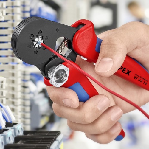 Knipex Crimpadora autoajustable para punteras huecas 180 mm