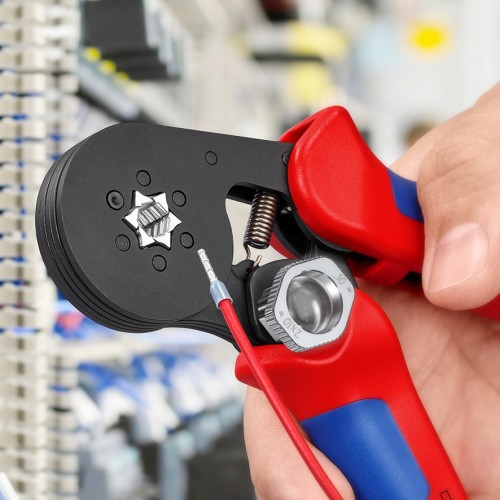 Knipex Crimpadora autoajustable para punteras huecas 180 mm