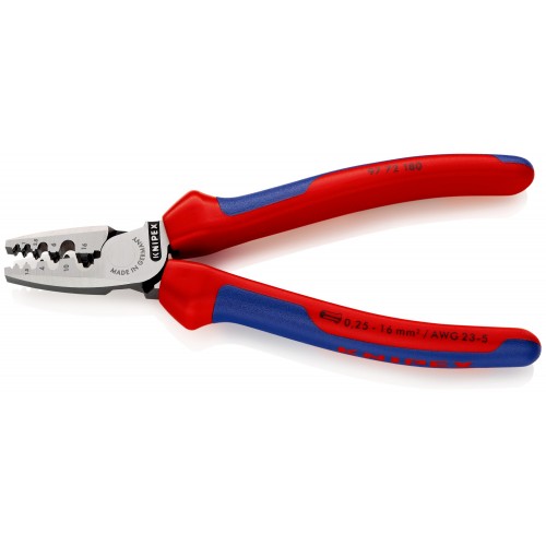 Knipex Alicate para entallar punteras huecas - con mangos bicomponentes 180 mm