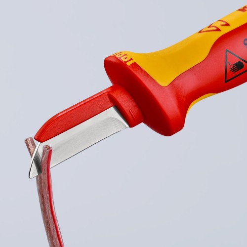 Knipex Cuchillos pelacables con mangos bicomponentes aislados 190 mm