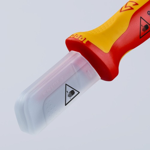 Knipex Cuchillos pelacables con mangos bicomponentes aislados 190 mm