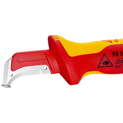 Knipex Cuchillos pelacables con mangos bicomponentes aislados 180 mm