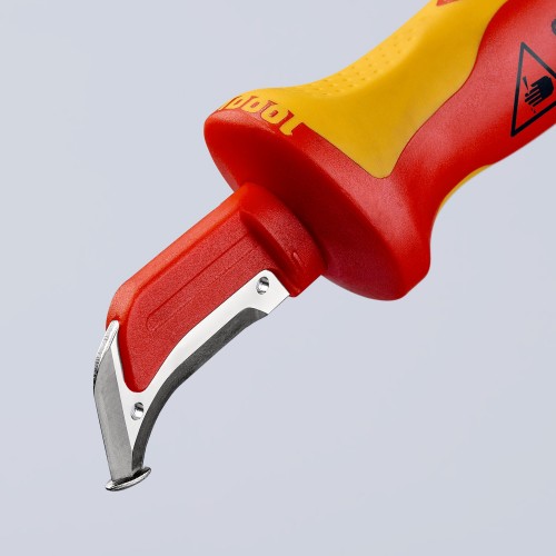 Knipex Cuchillos pelacables con mangos bicomponentes aislados 180 mm