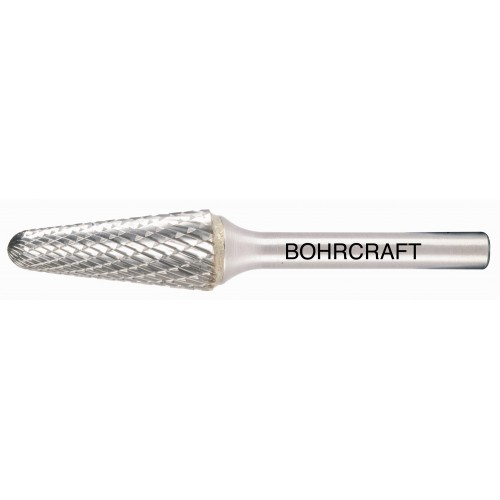 Bohrcraft Fresa rotativa MD forma L cónica redonda // 12,0 mm mango 8 mm