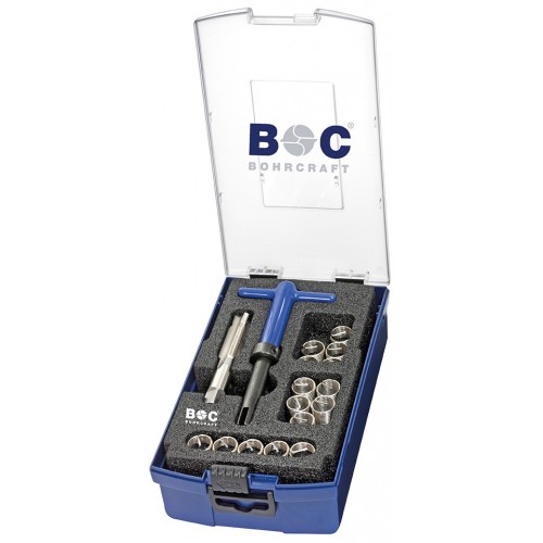 Bohrcraft Kit reparador de roscas para bujias 17-uds., caja ABS // GRZK-MF14 x 1,25