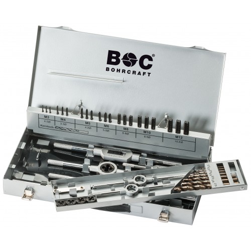 Bohrcraft Estuche roscado INOX GWE12 P-PLUS // M3-M12 / 44-uds.