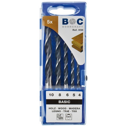 Bohrcraft Jg. brocas para madera H50 // 4 - 5 - 6 - 8 - 10 / 5-uds.